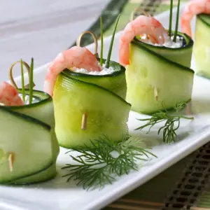 Огуречные роллы с креветками